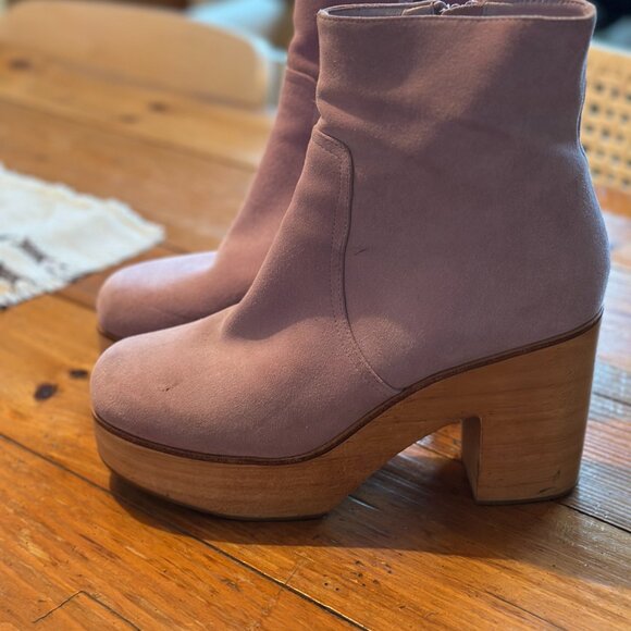 Purple suede Charlotte Stone 'Paz' clog boots - Picture 3 of 3